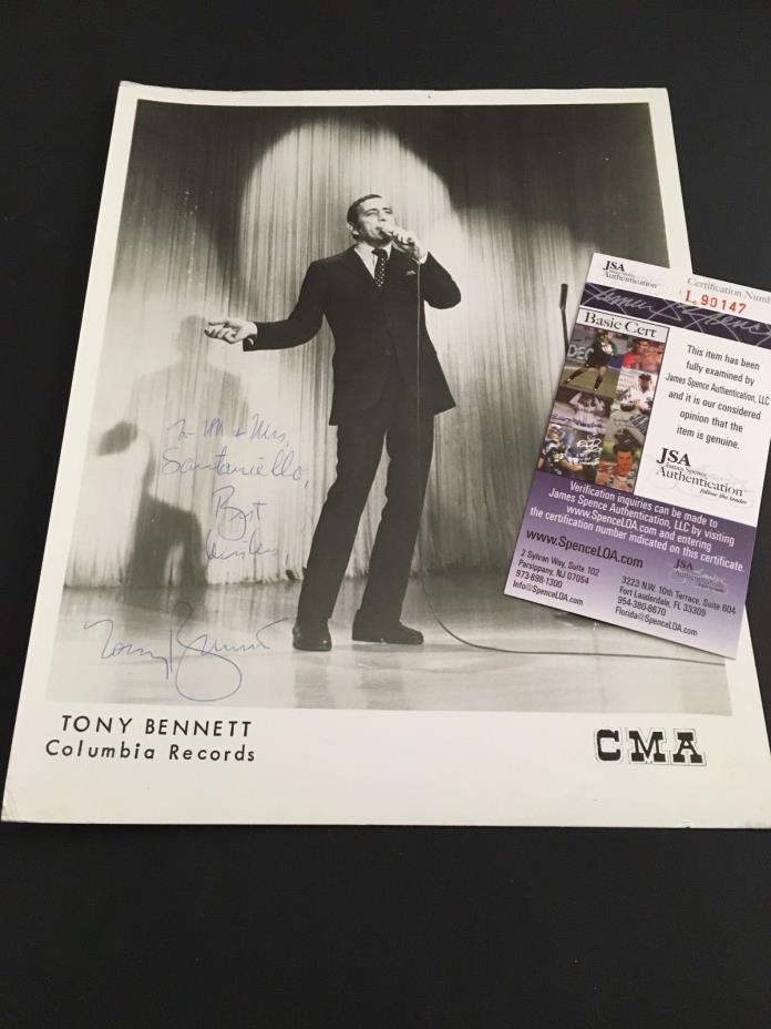 Tony Bennett Signed 8x10 Photo JSA Certified Autograph