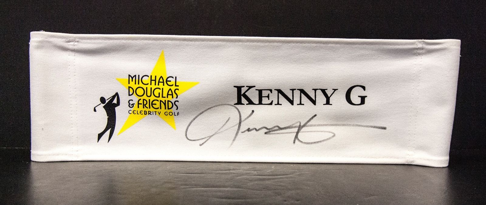KENNY G AUTOGRAPHED DIRECTORS CHAIR BACK FROM MICHAEL DOUGLAS GOLF TOURNAMENT