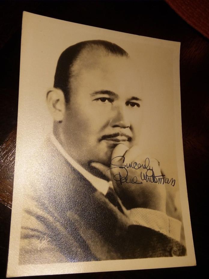 1940 Paul Whiteman Orchestra Band Leader Signed Inscribed Photo Autograph ORIG.
