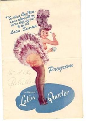Cab Calloway Signed Latin Quarter Program Hi De Ho Mademoiselle De Paris 1950's