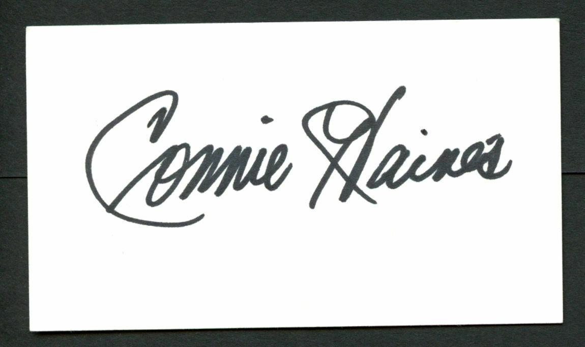 Connie Haines (d. 2008) signed autograph auto 2x3.5 cut Big Band Singer E053