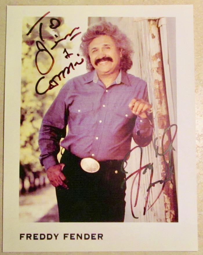 FREDDY FENDER AUTOGRAPHED PHOTO--HAND SIGNED