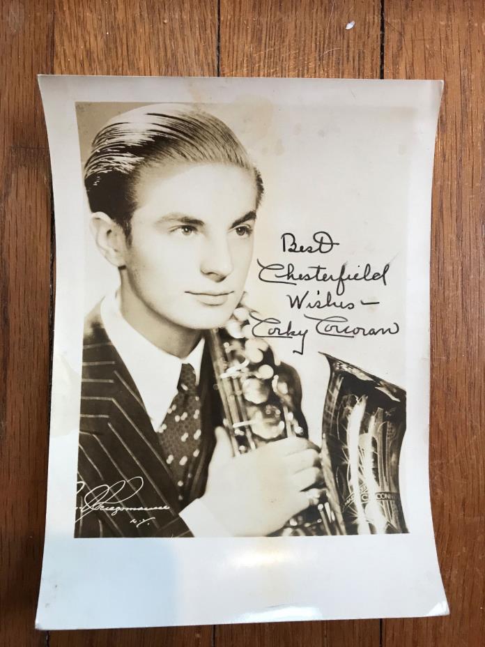 CORKY CORCORAN 5x7 SIGNED Photo autograph Jazz saxophone Harry James Dorsey RARE