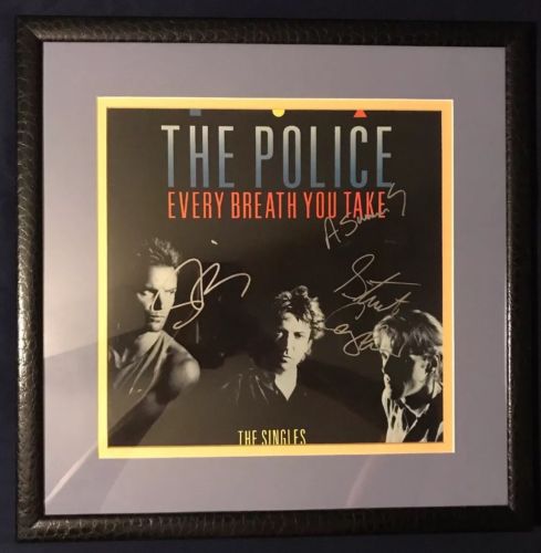 THE POLICE Every Breath You Take Album Cover Signed autograph framed display