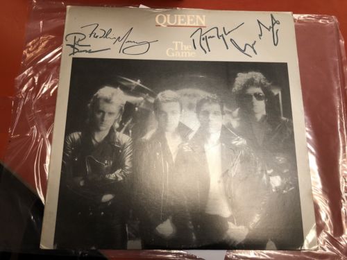 Queen Autographed “The Game” Vinyl Album Record Freddie Mercury