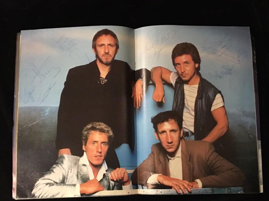 THE WHO Signed Concert Program-1982-Includes Backstage Pass