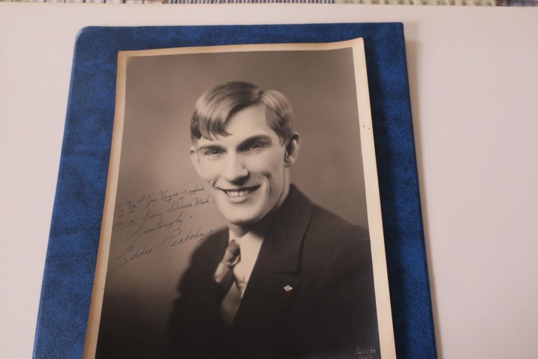 Eddie Peabody Great Banjo Player 1 Autograph Photo & 1 Signed  Letter Dated 1928
