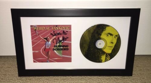 WEIRD AL YANKOVIC SIGNED RUNNING WITH SCISSORS CD *AUTOGRAPHED* FRAMED! COMEDY