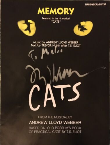 Andrew Lloyd Webber signed Sheet Music from “CATS”