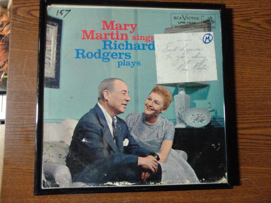 Mary Martin Autographed Stationary on Mary Martin Sings Richard Rogers Plays LP