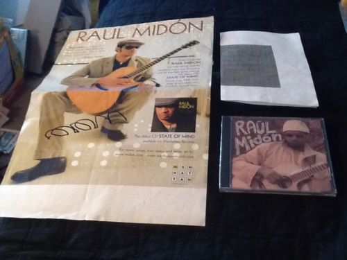 RAUL MIDON (FORMERLY WITH SHAKIRA), Latin Pop Singer, Rare Autographed Poster/CD