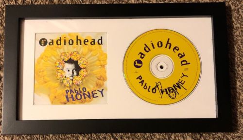 RADIOHEAD THOM YORKE SIGNED AUTOGRAGH FRAMED MATTED CD DISPLAY
