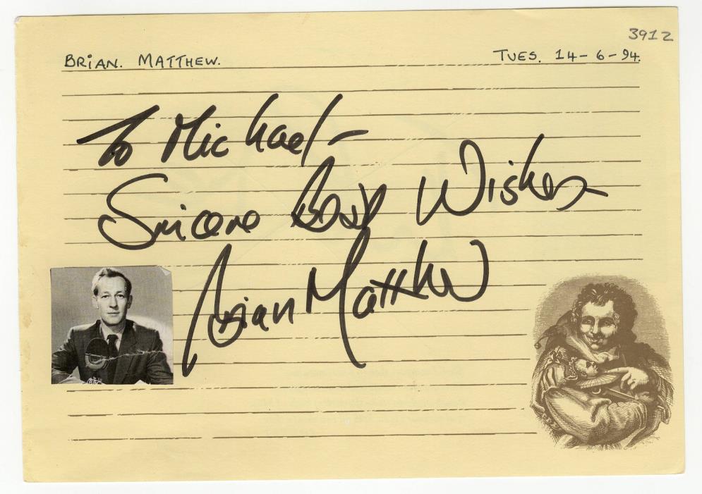 Tim Rice & Brian Matthew signed autographed album page! Guaranteed Authentic!