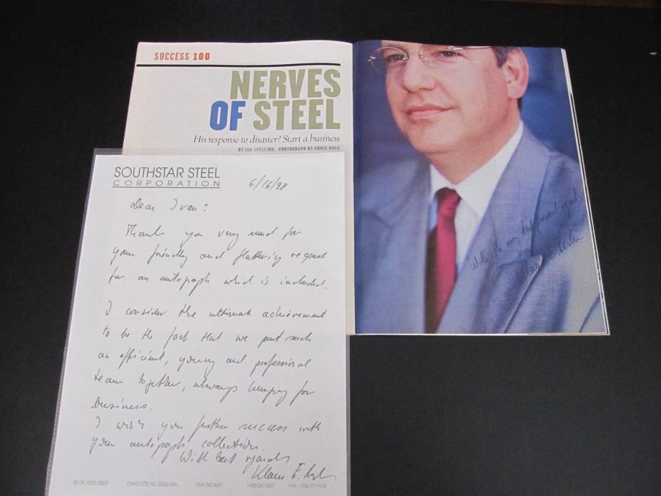 AUTOGRAPHED Success 100 Magazine - Southstar Steel CEO Klaus Becker