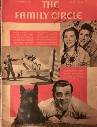 Farley Granger signed The Family Circle Magazine