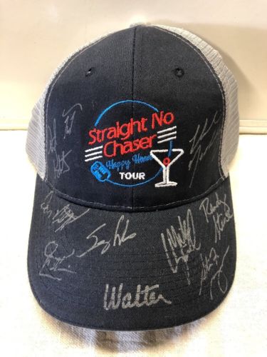 Steaight No Chaser Autographed Baseball Hat Happy Hour Tour