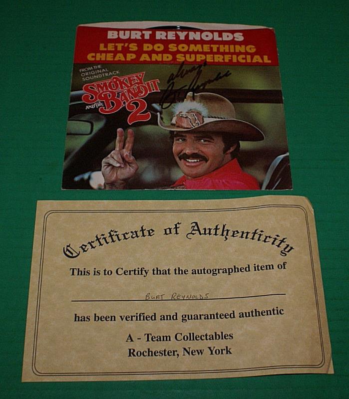 Burt Reynolds Autograph Original With Coa Smokey And The Bandit 2 7