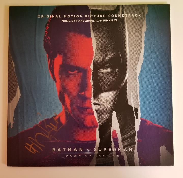 HANS ZIMMER SIGNED * Batman vs Superman Dawn of Justice LP  ...PSA/DNA