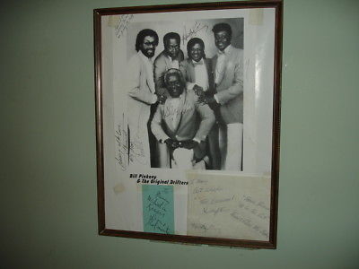 Bill Pinkney & the Original Drifters Group Signed Signature Hall Fame Autograph