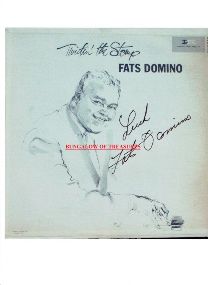 FATS DOMINO signed 8.5 x 11 photo