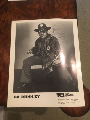 Bo Didley Signed Autograph 8x10 Photo Dated 1990 JSA/LOA