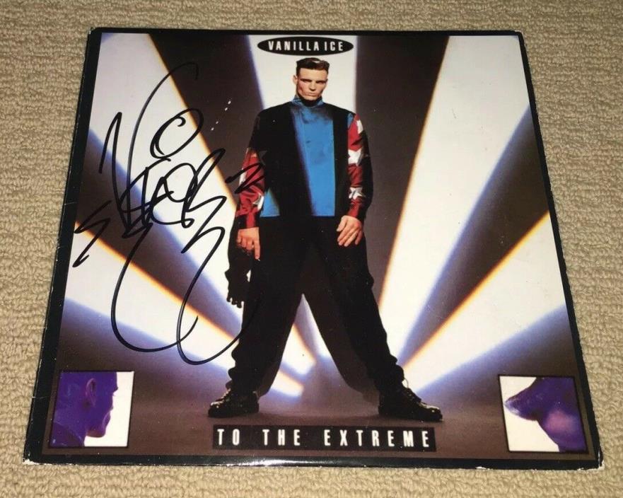 VANILLA ICE - SIGNED TO THE EXTREME VINYL LP RECORD *AUTOGRAPHED* ROB VAN WINKLE
