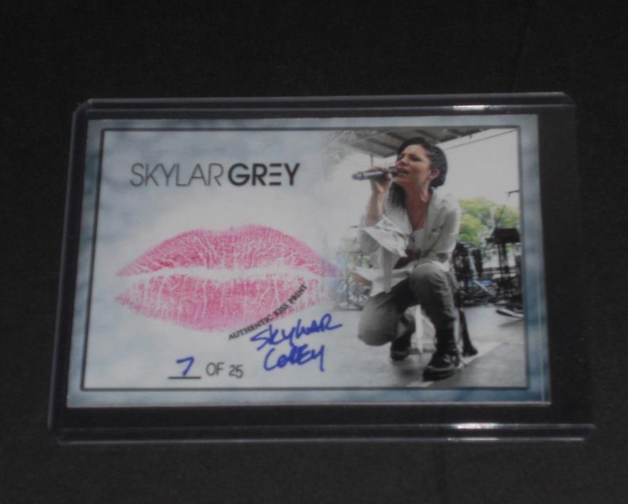 SKYLAR GREY Autograph Signed KISS PRINT CARD 7 of 25