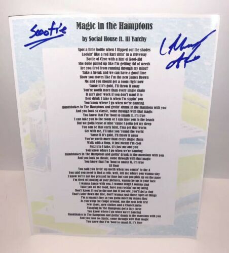 SOCIAL HOUSE SIGNED MAGIC IN THE HAMPTONS AUTOGRAPH (LIL YACHTY ARIANA GRANDE)