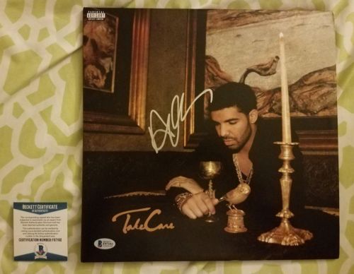 Drake signed Take Care vinyl LP record Beckett/BAS #F97192