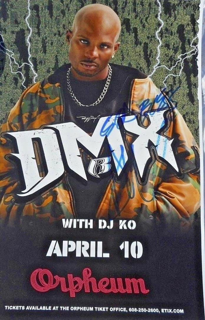 DMX Hand Signed Gig Concert Poster Very Rare Signed Legal Name and Stage Name