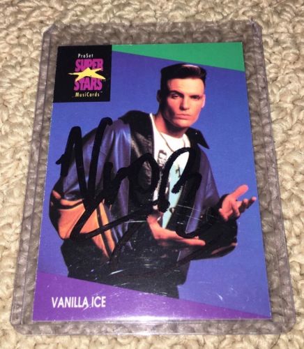 VANILLA ICE - SIGNED 1991/92 PROSET SUPER STARS #145 CARD! AUTOGRAPHED *RAPPER*