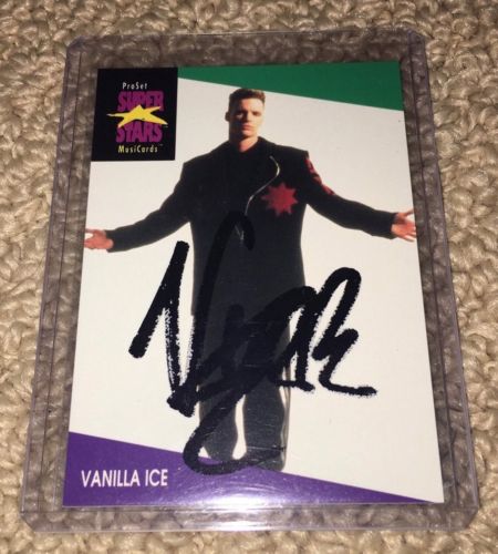 VANILLA ICE - SIGNED 1991/92 PROSET SUPER STARS #142 CARD! AUTOGRAPHED *RAPPER*