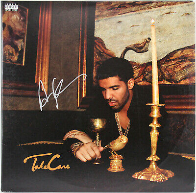 Drake Aubrey Graham Authentic Signed Take Care Album Cover W/ Vinyl JSA #Z88367