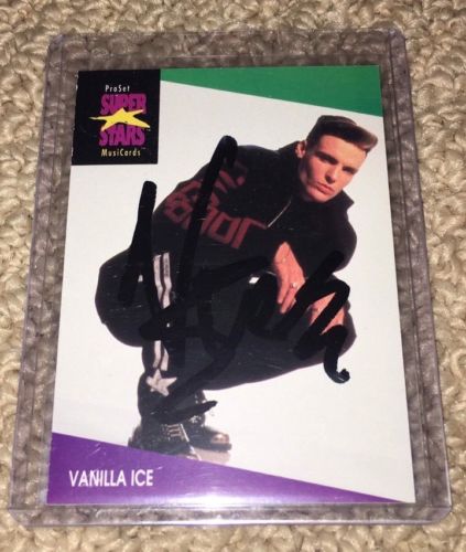 VANILLA ICE - SIGNED 1991/92 PROSET SUPER STARS #143 CARD! AUTOGRAPHED *RAPPER*