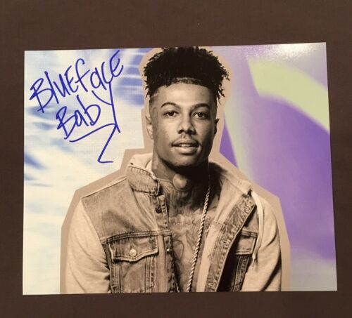 EXACT PROOF! BLUEFACE Signed 8x10 Photo THOTIANA Rapper BLEEDEM BABY