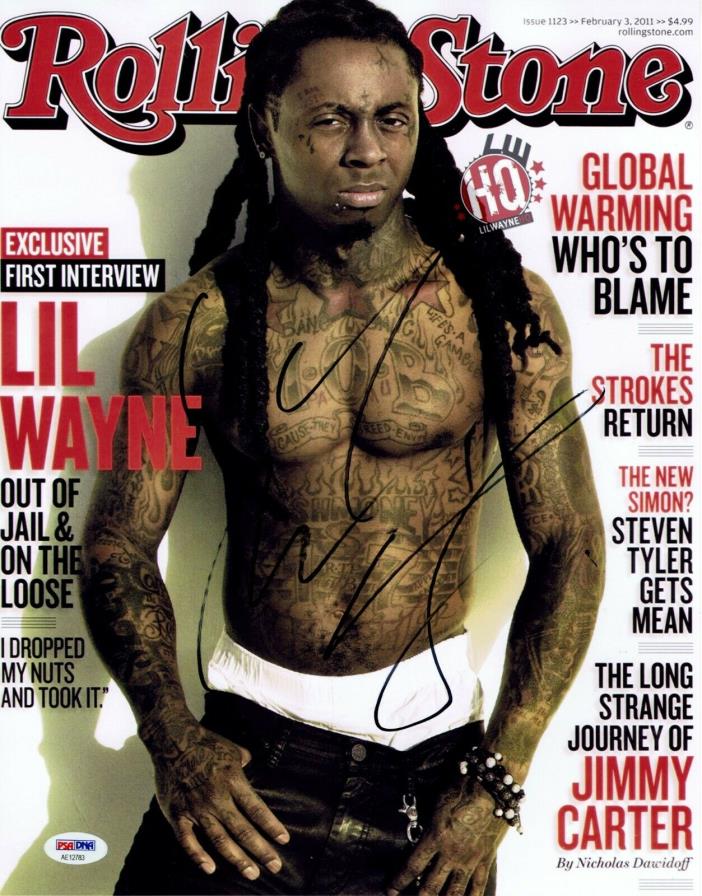 Lil Wayne Signed 11x14 Photo PSA COA Auto Autograph Weezy Dwayne Rolling Stone
