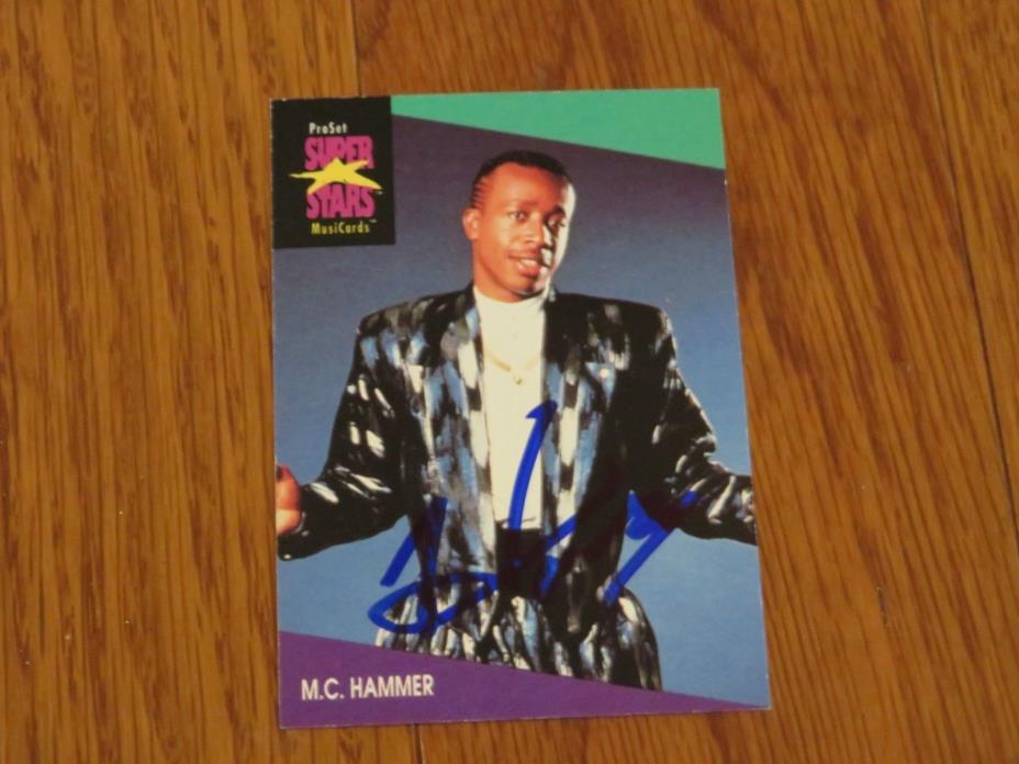 Mc Hammer Autographed Superstars Card Hand Signed