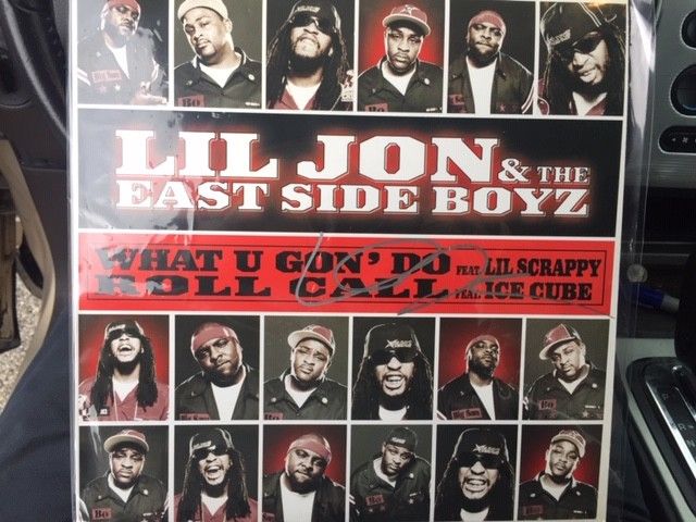 LIL JON & THE EAST SIDE BOYZ signed auto KINGS OF CRUNK Vinyl Cover only!