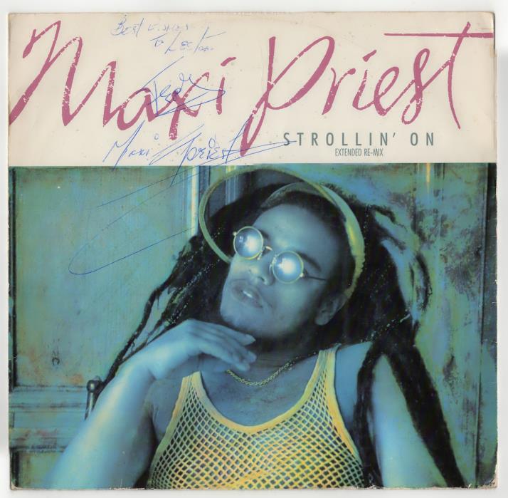 Maxi Priest signed autographed record album! RARE! Guaranteed Authentic!