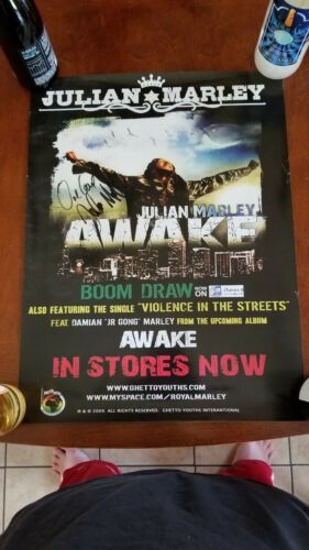 Julian Marley The Son Of Bob Marley Autographed Signed Poster Awake promo