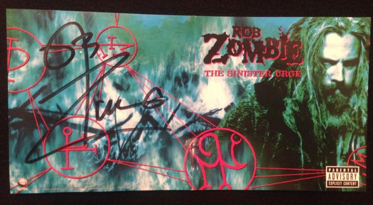 ROB ZOMBIE SIGNED AUTOGRAPH CD COVER THE SINISTER URGE WHITE
