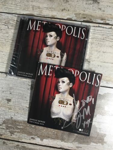 Janelle Monae SIGNED Metropolis Cd Booklet + New Sealed Cd Autographed Auto