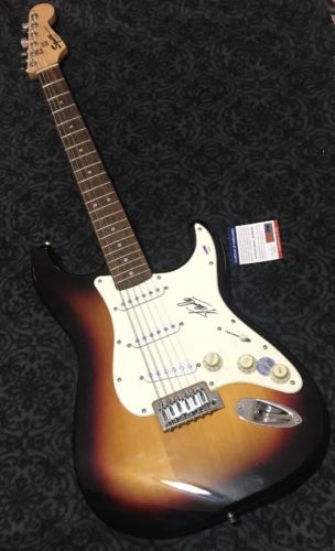 Stan Lee Signed Fender Squier Strat Guitar W Lee Holo & PSA DNA COA Rare Marvel