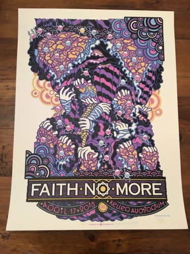 Faith No More Poster Portland Arist Proof Guy Burwell Signed /15