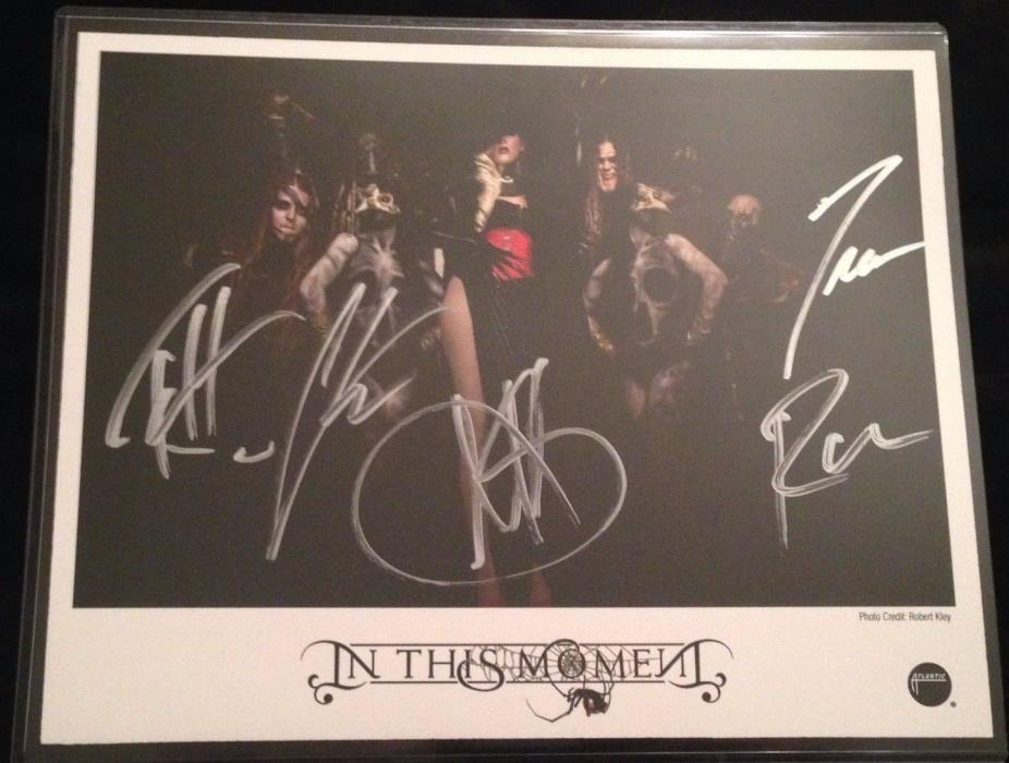 IN THIS MOMENT SIGNED AUTOGRAPH 8 X 10 PRESS PHOTO MARIA BRINK RARE