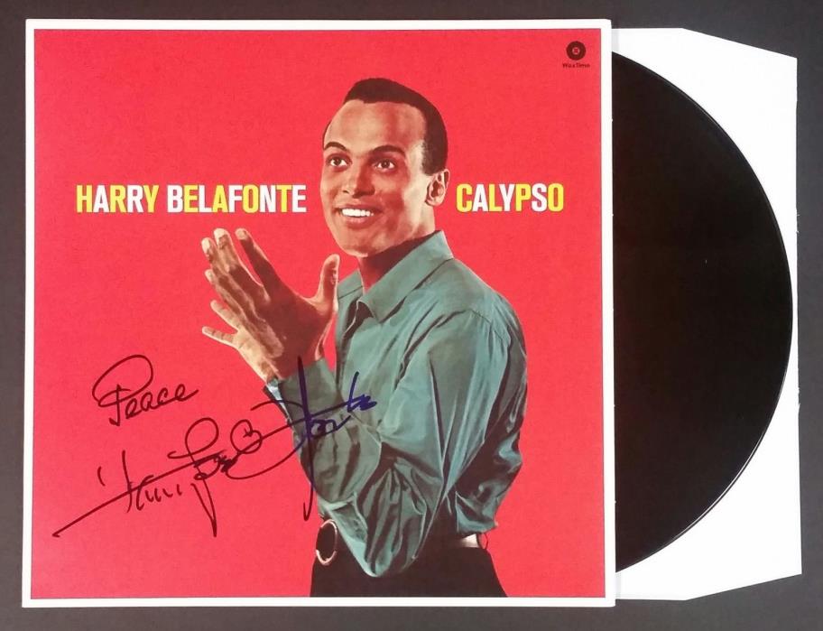 HARRY BELAFONTE SIGNED CALYPSO LP VINYL ALBUM JSA CERT T66911