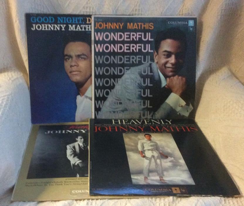 4 LPs Johnny Mathis - Good Night Dear Lord, Wonderful, Heavenly, Faithfully