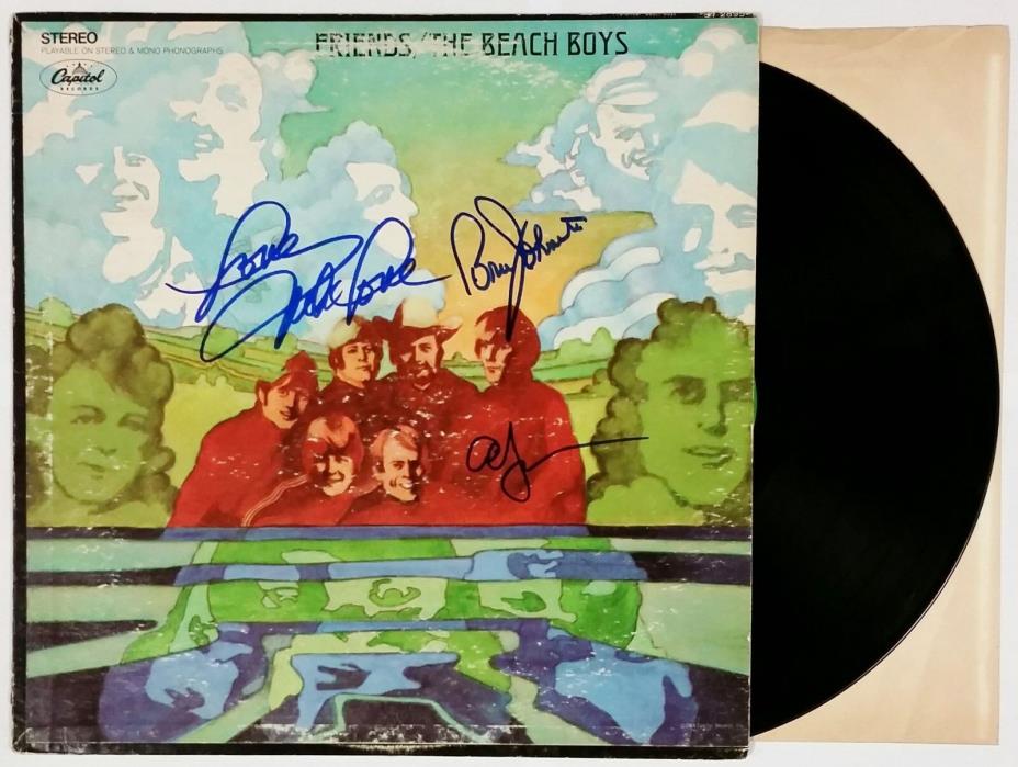 BEACH BOYS SIGNED FRIENDS VINYL RECORD ALBUM  JSA CERT R00354 MIKE LOVE