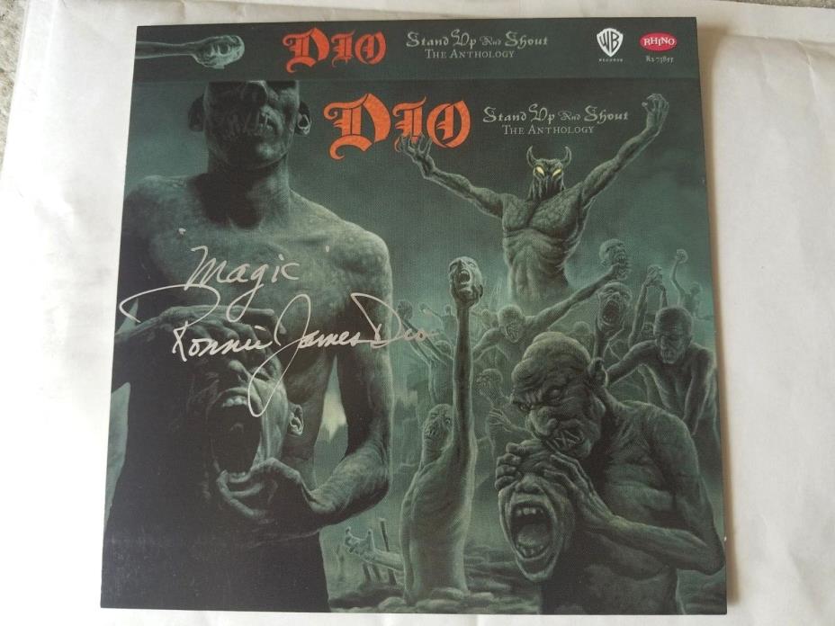 Autographed/signed Ronnie James Dio ANTHOLOGY STAND UP & SHOUT sealed new 2CD!