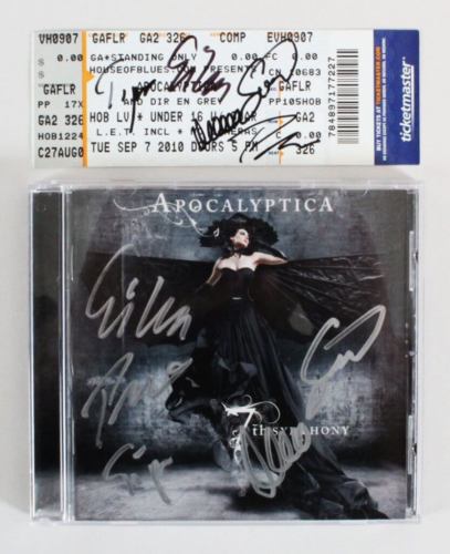Apocalyptica Signed CD & Concert Ticket – COA JSA